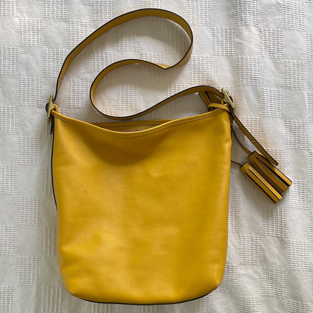 Yellow coach bag